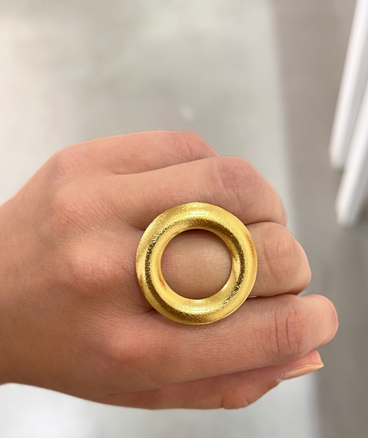 Martine - Bague ronde brossée