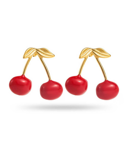 Jina - Boucles d'oreilles cerises