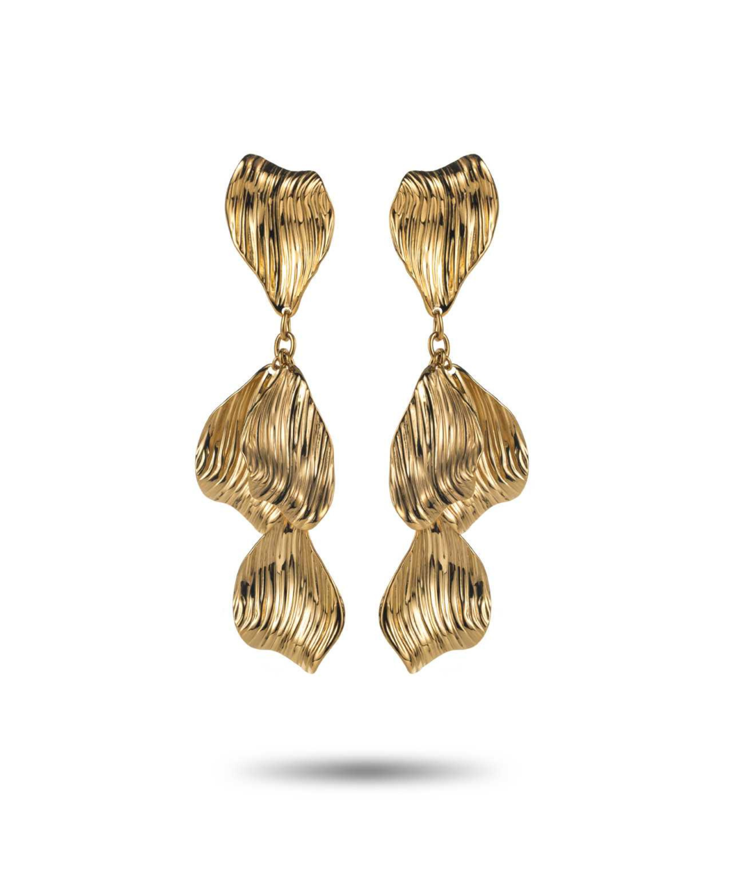 Estelle - Boucles d’oreilles pendantes texturées