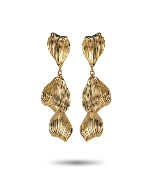 Estelle - Boucles d’oreilles pendantes texturées