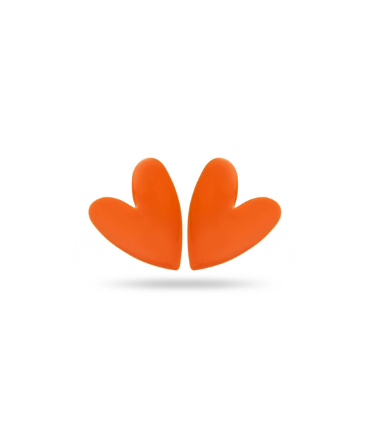 Nyssa oranges - Boucles d'oreilles coeurs