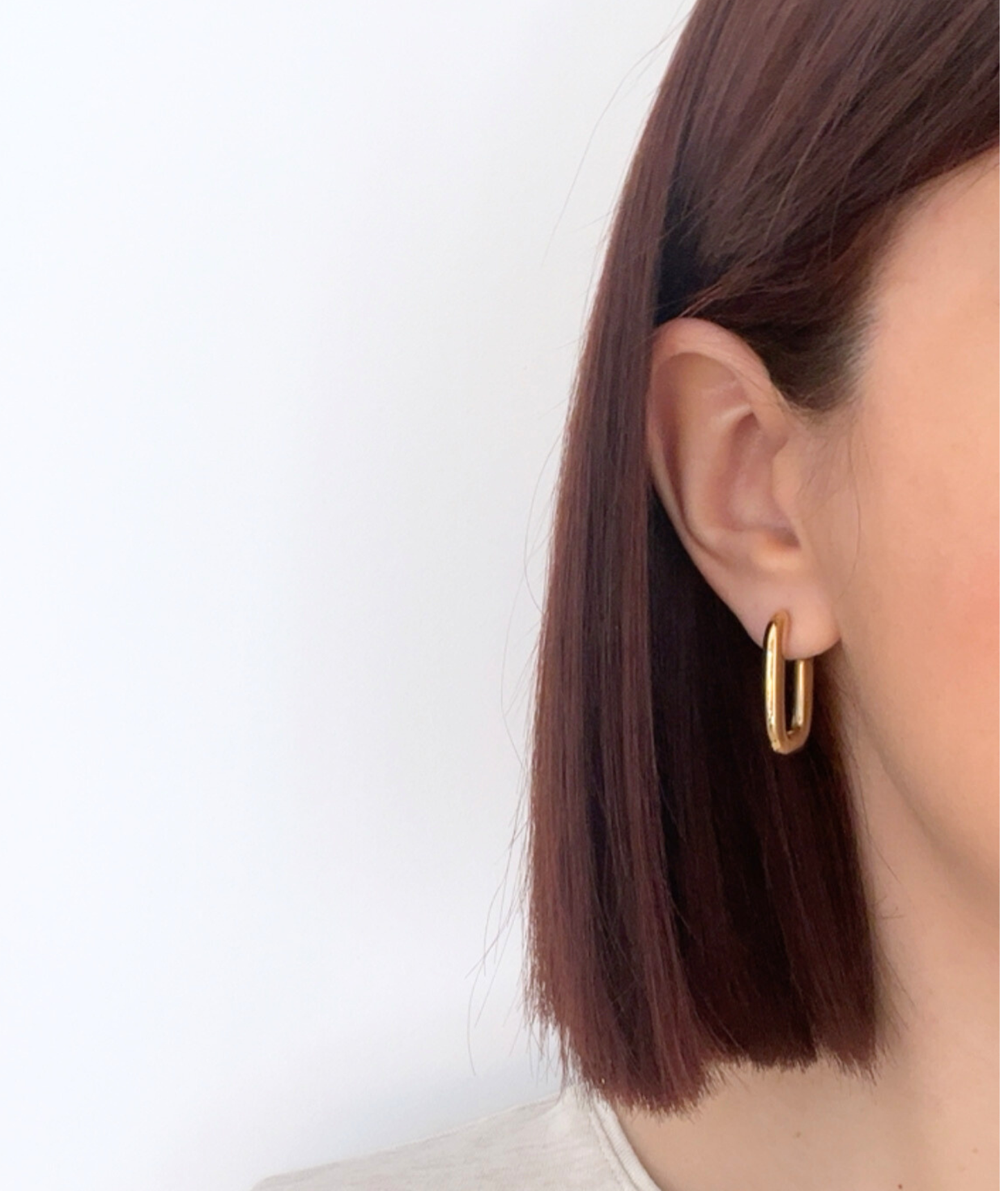 Colette - Boucles d'oreilles créoles rectangulaires