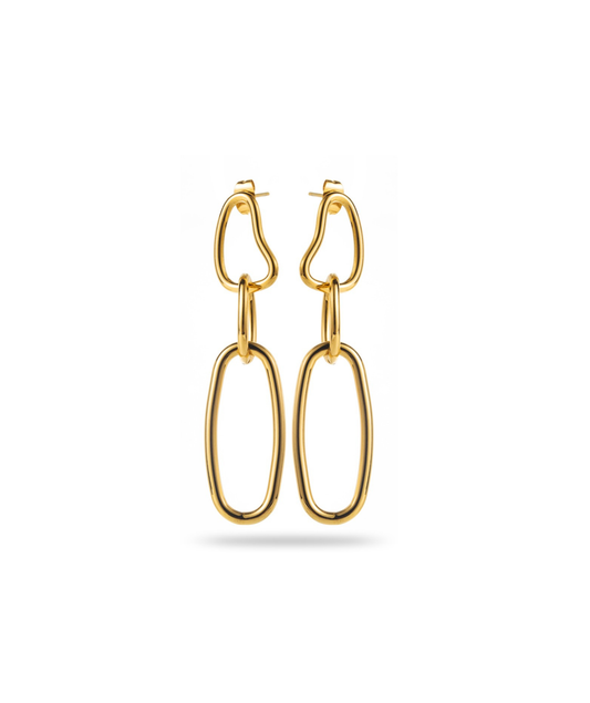 Elena - Boucles d’oreilles dorées intemporelles