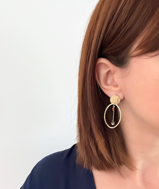 Velina - Boucles d'oreilles fines dorées