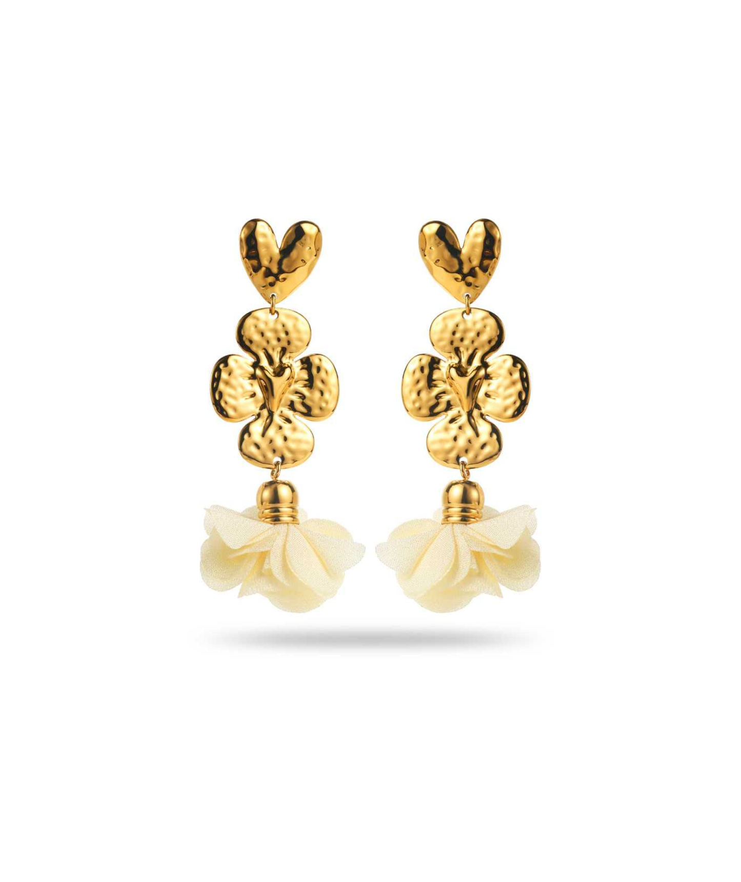 Margaux blanches - Boucles d'oreilles pendantes