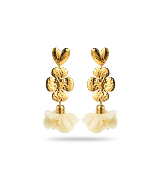 Margaux blanches - Boucles d'oreilles pendantes