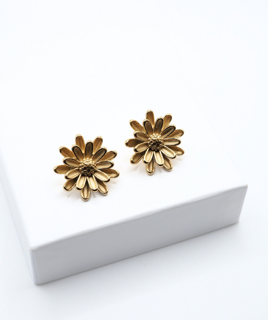 Audrey - Boucles d'oreilles marguerite
