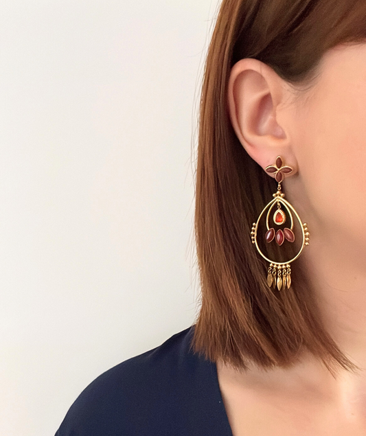 Arlena - Boucles d'oreilles pampilles originales