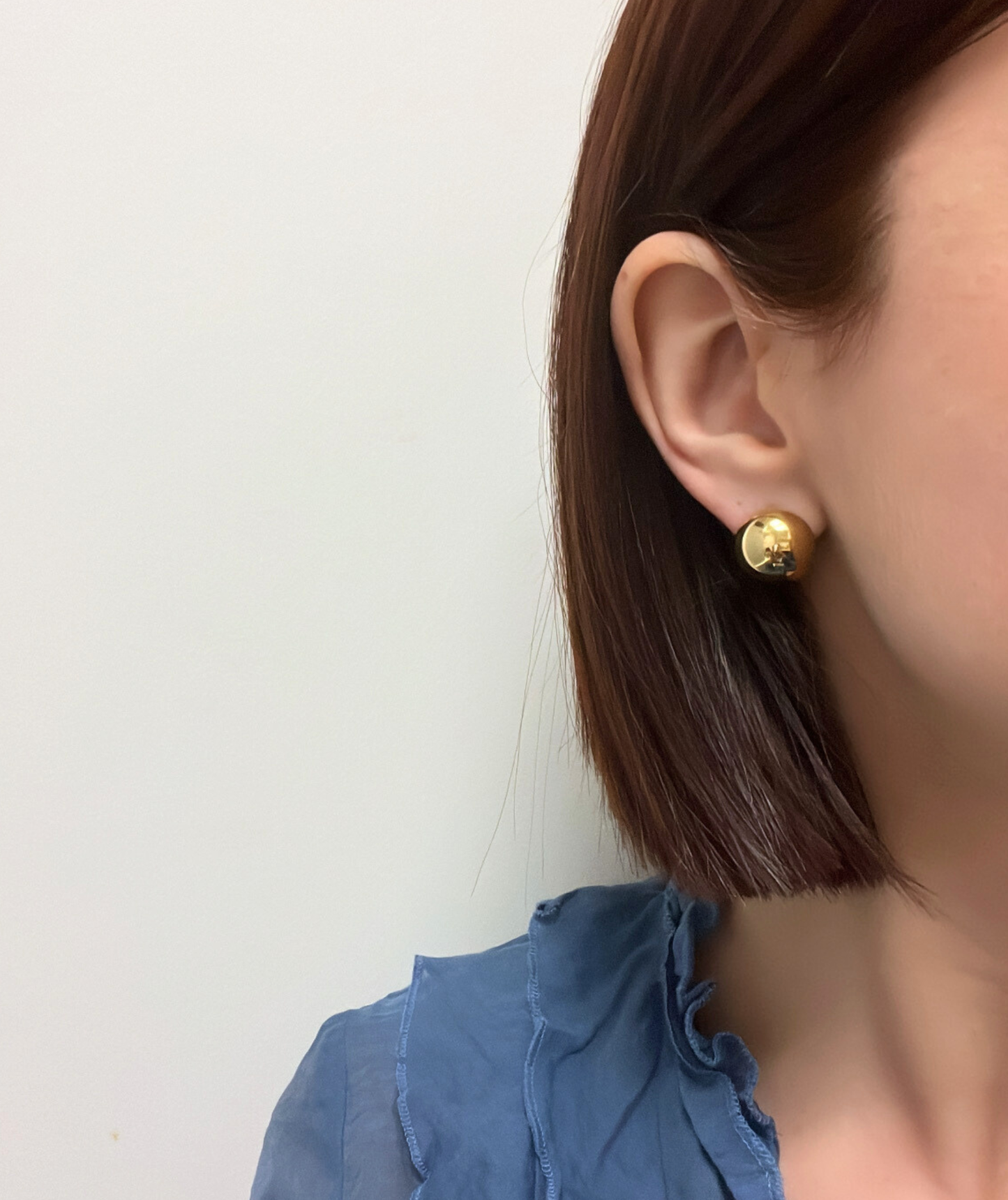 Camille - Boucles d'oreilles billes dorées