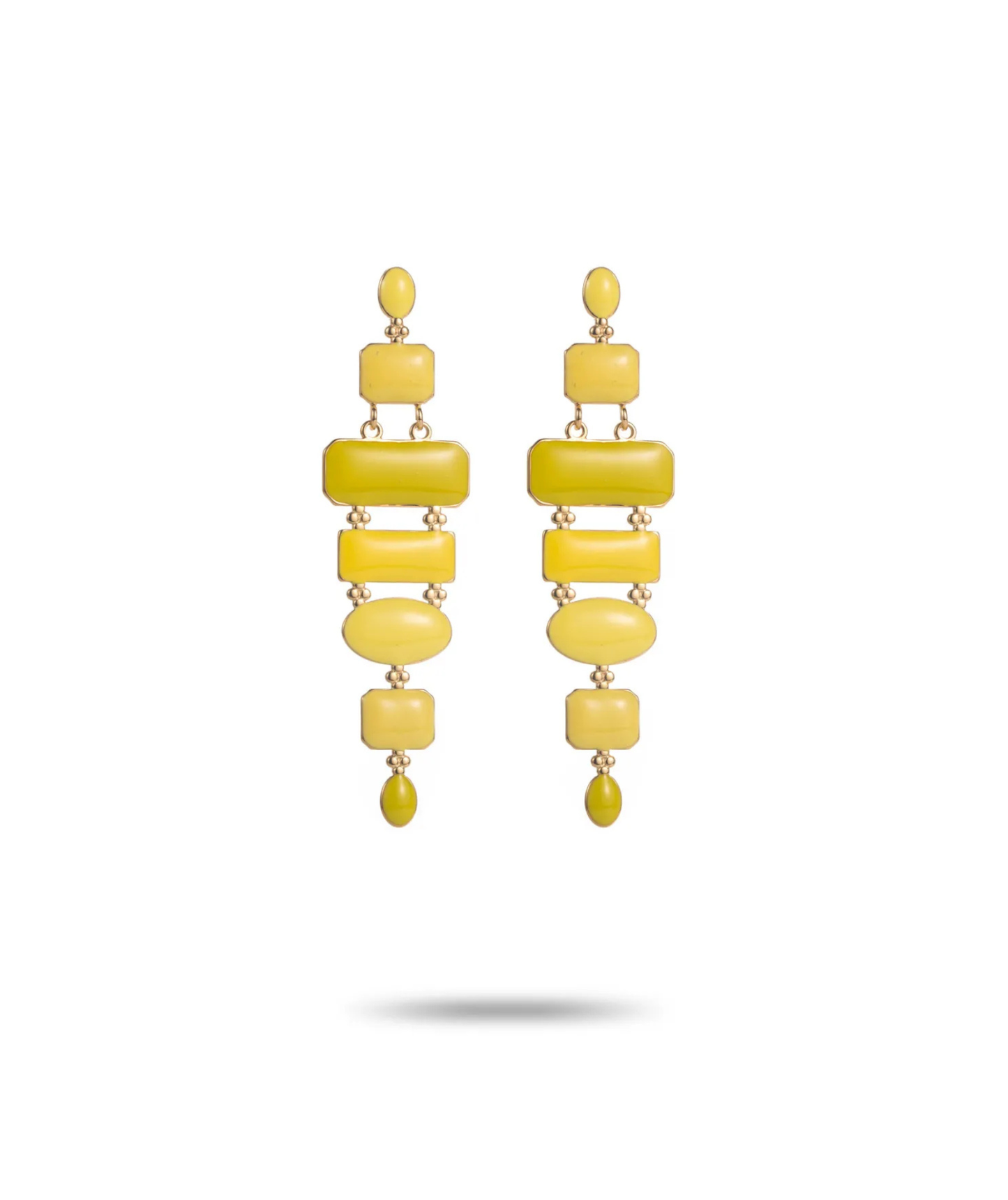 Claude jaunes - Boucles d'oreilles pendantes