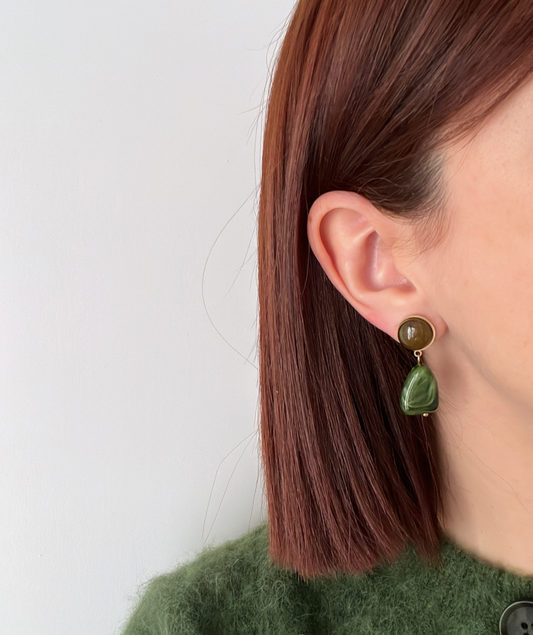 Maurine vertes - Boucles d’oreilles goutte