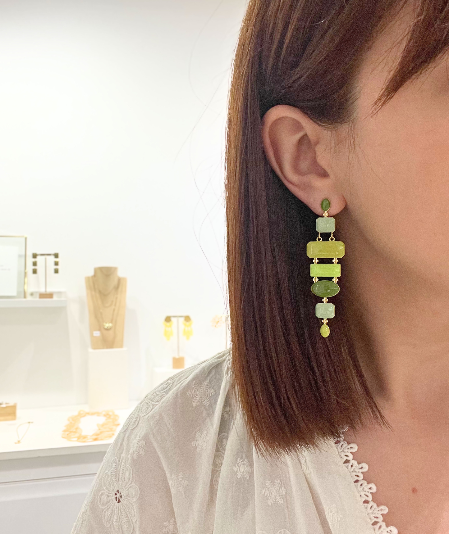 Boucles d'oreilles acier dax landes