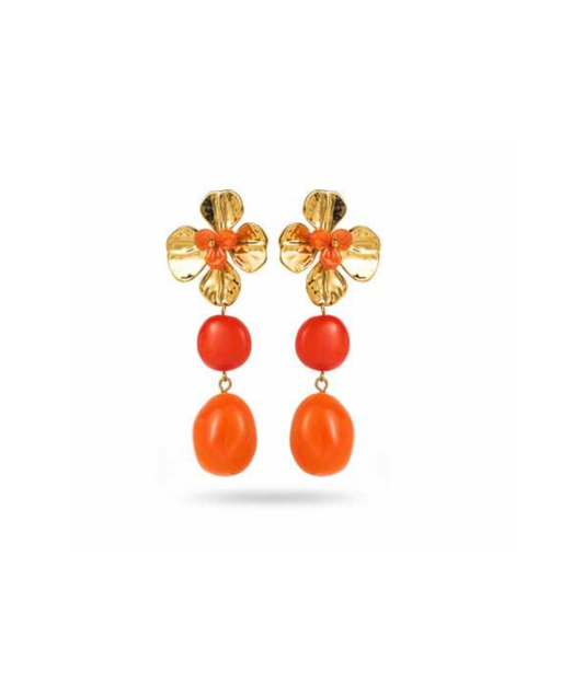 Kate oranges - Boucles d'oreilles pendantes