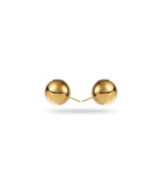 Camille - Boucles d'oreilles billes dorées