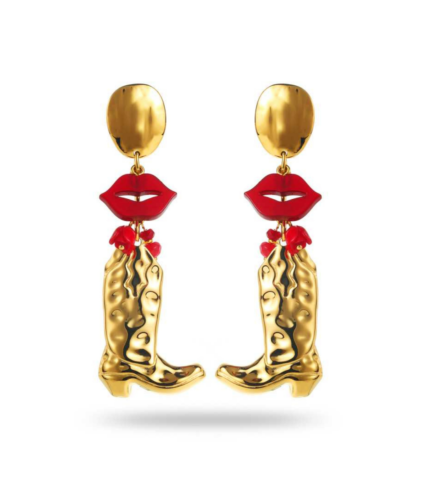 Romy - Boucles d'oreilles santiags dorées