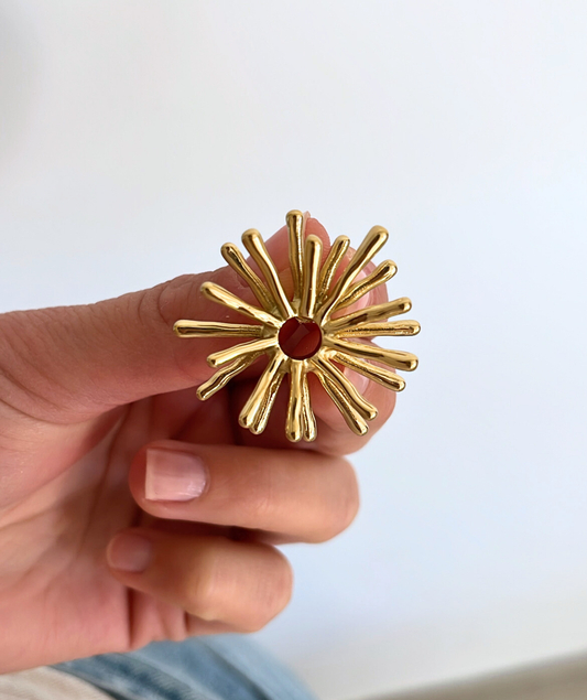 Maïwen dorées - Boucles d'oreilles soleil