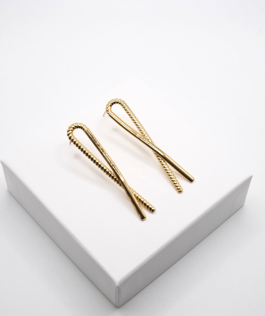 Gina - Boucles d'oreilles croisées