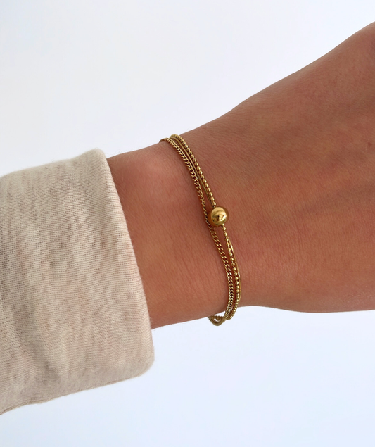 Nora - Bracelet triple doré