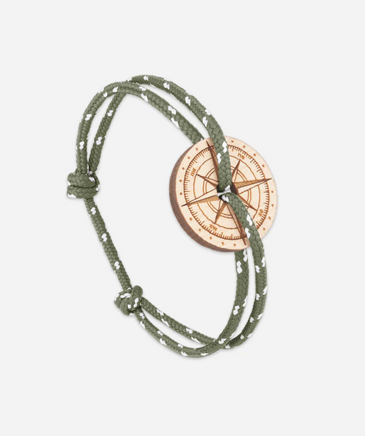 Bracelet bois rose des vents vert