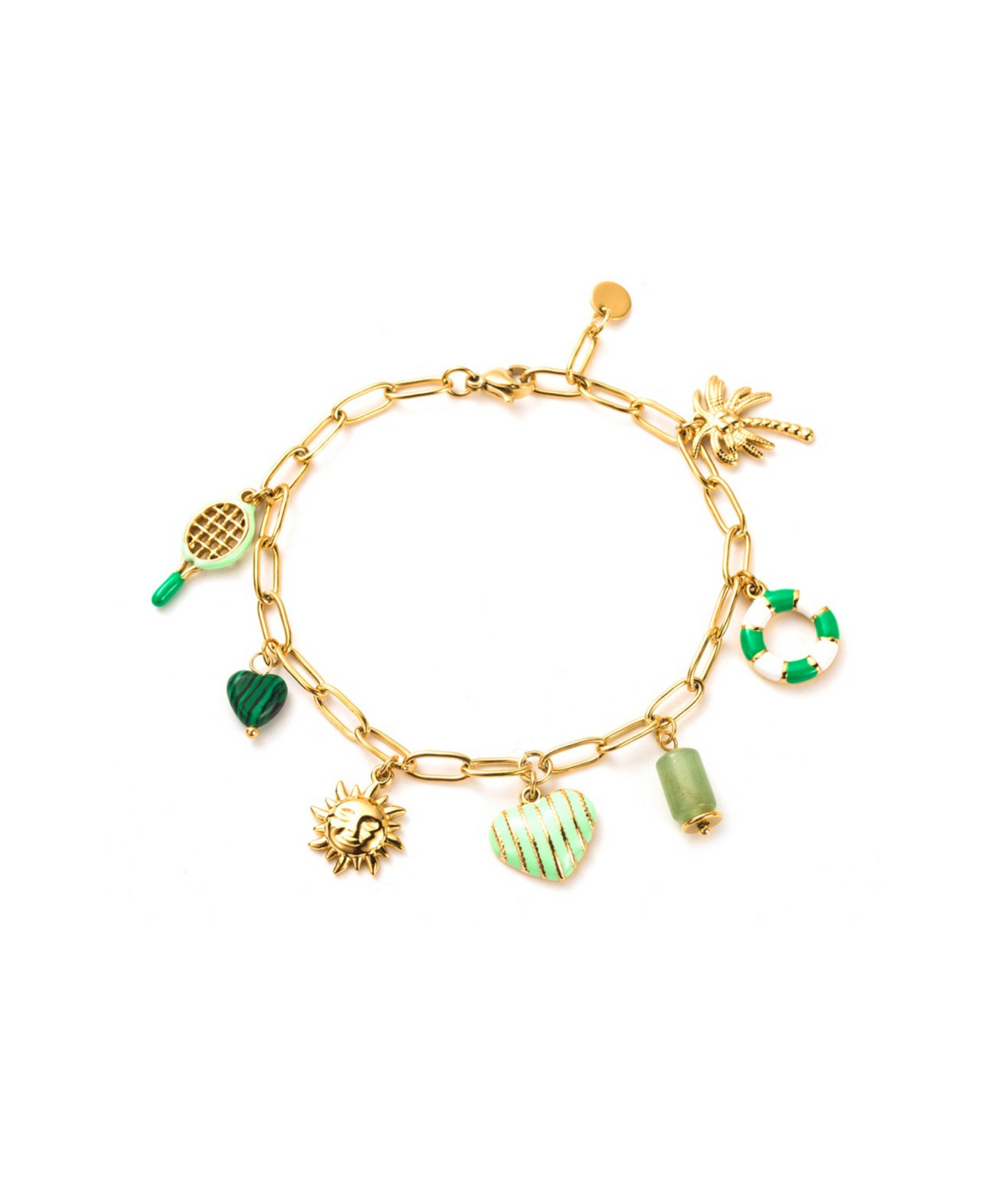 Loise vert - Bracelet breloques