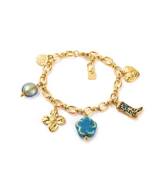 Talia - Bracelet chaîne à breloques