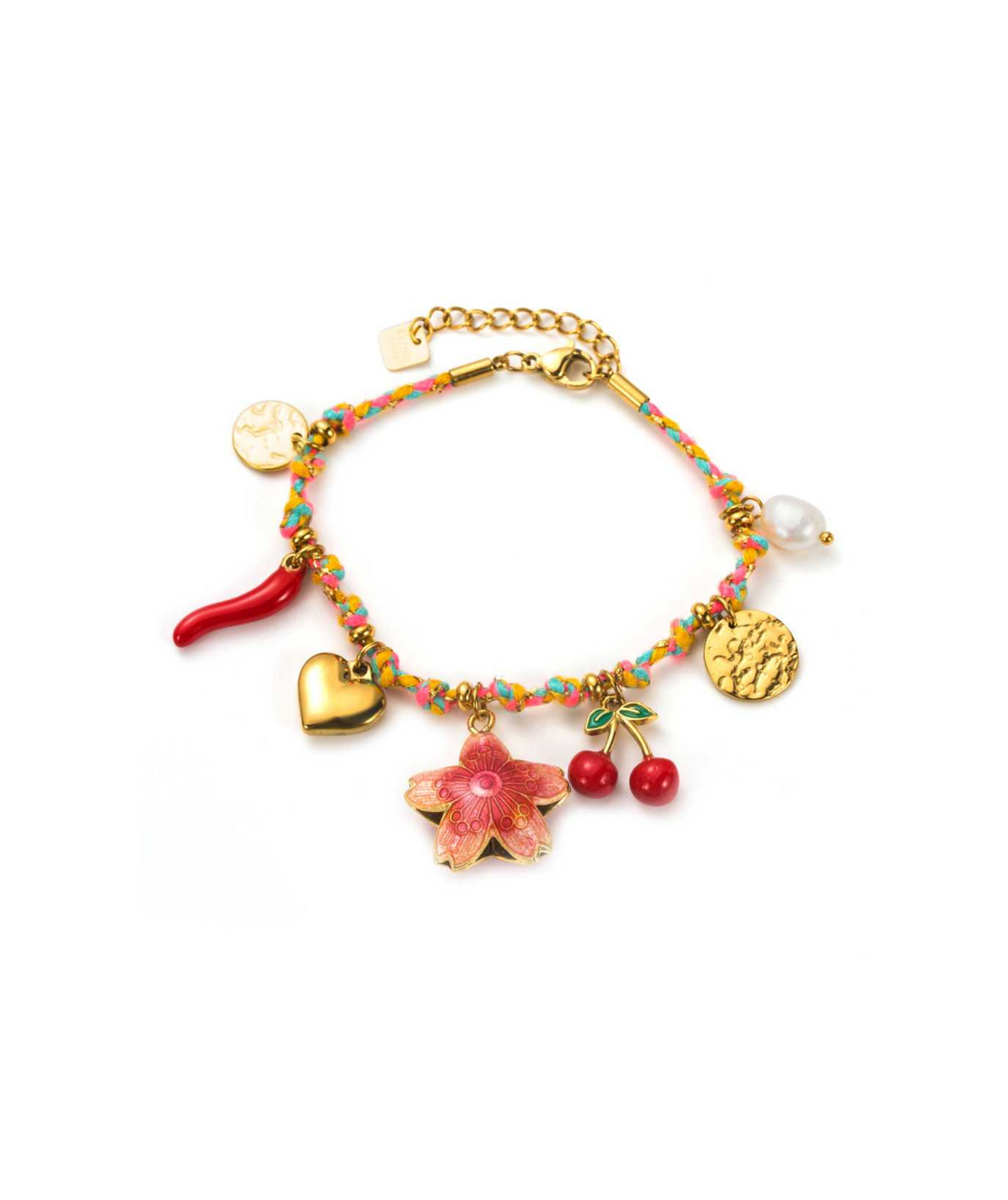 Sofia - Bracelet cordon à breloques
