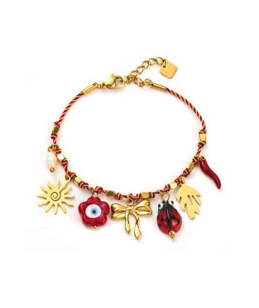 Fiola rouge - Bracelet breloques