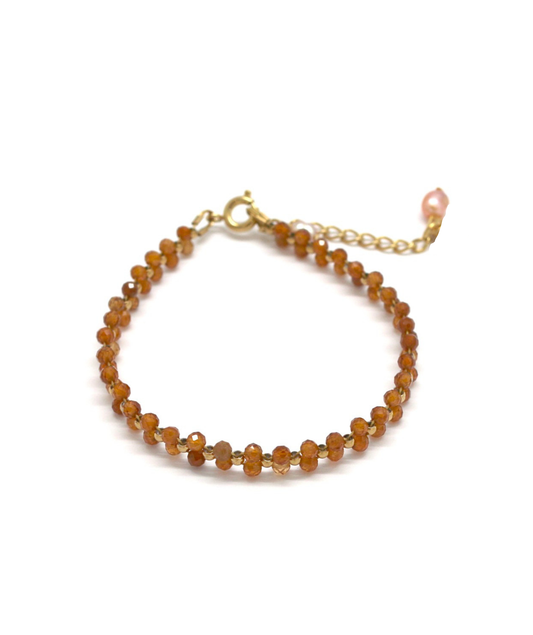 Celya brun - Bracelet tissé