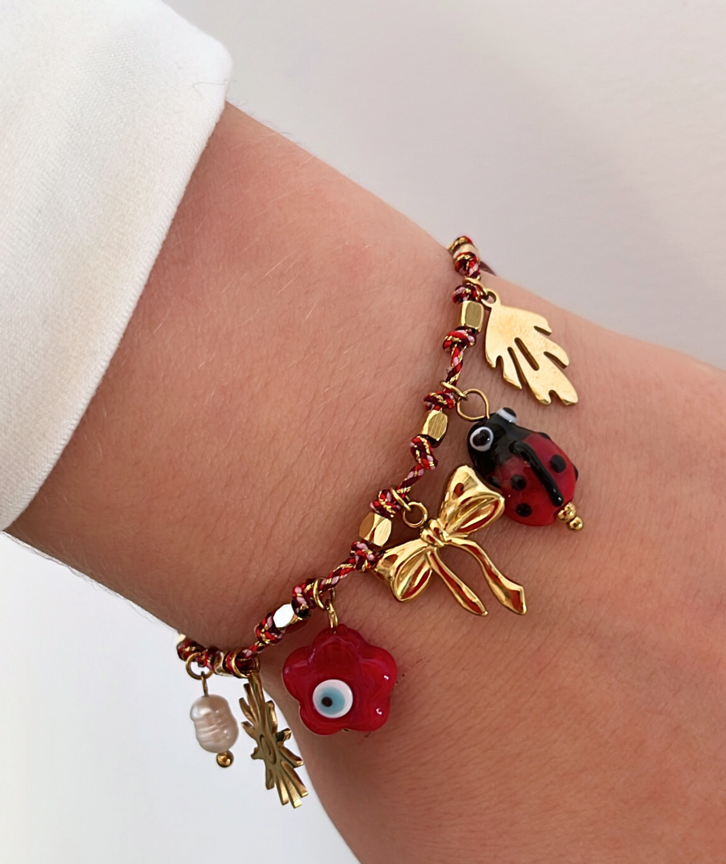 Fiola rouge - Bracelet breloques