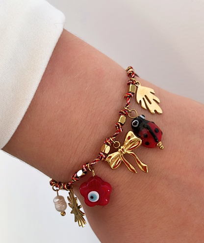 Fiola rouge - Bracelet breloques