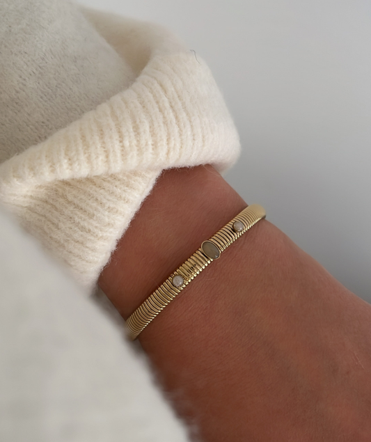 Kera blanc - Bracelet élastiqué