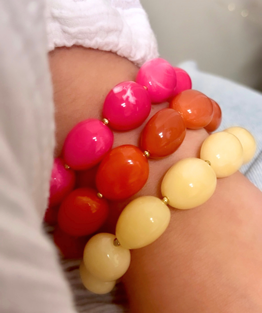 Coralie - Bracelet élastique coloré
