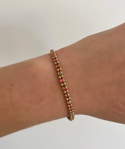 Deby rose - Bracelet cordon fin