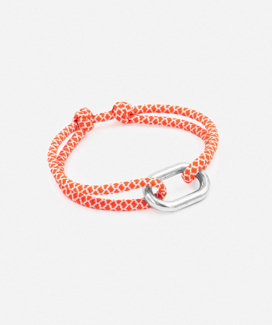 Bracelet maillon orange et blanc
