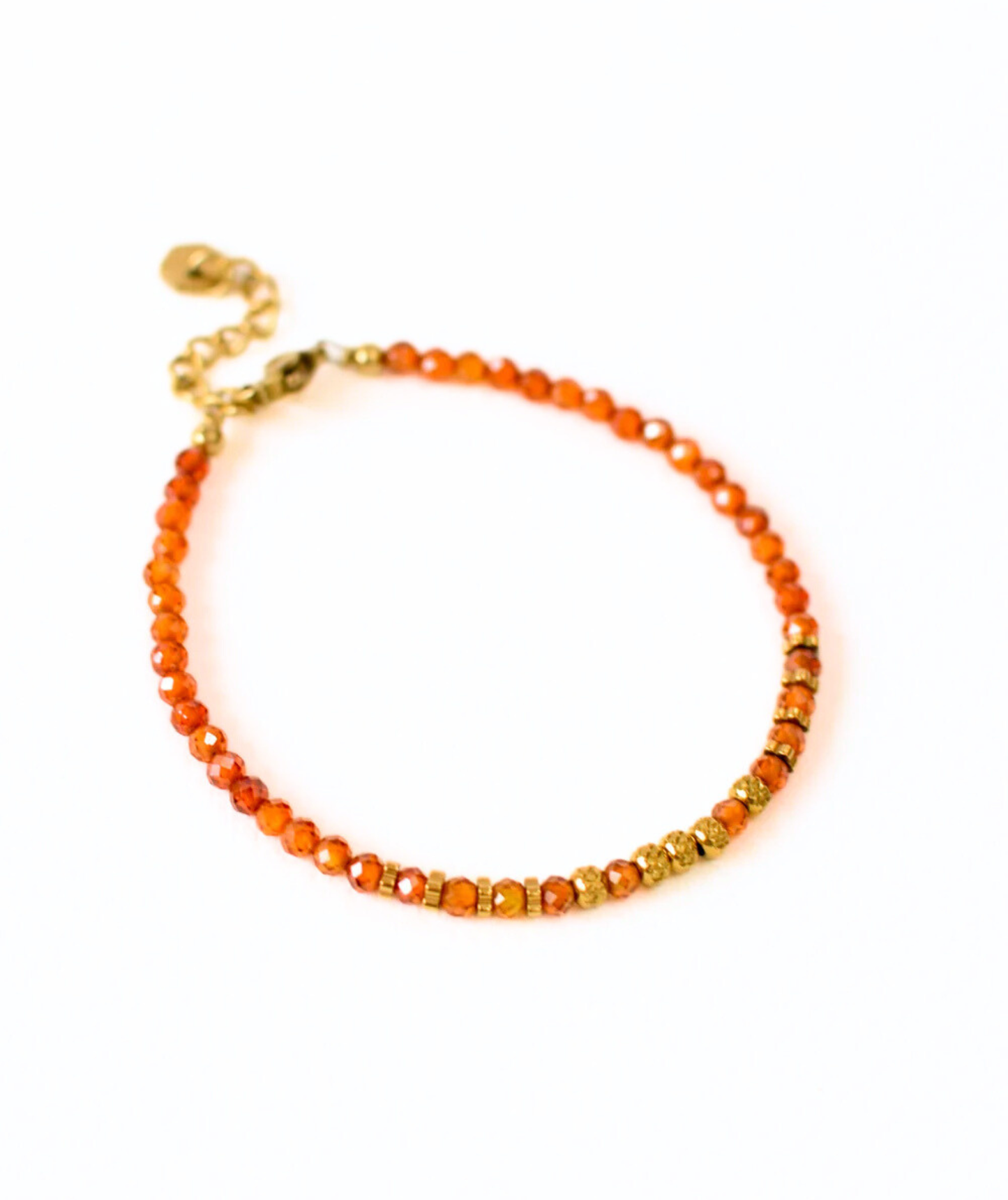 Gaia orange - Bracelet perlé