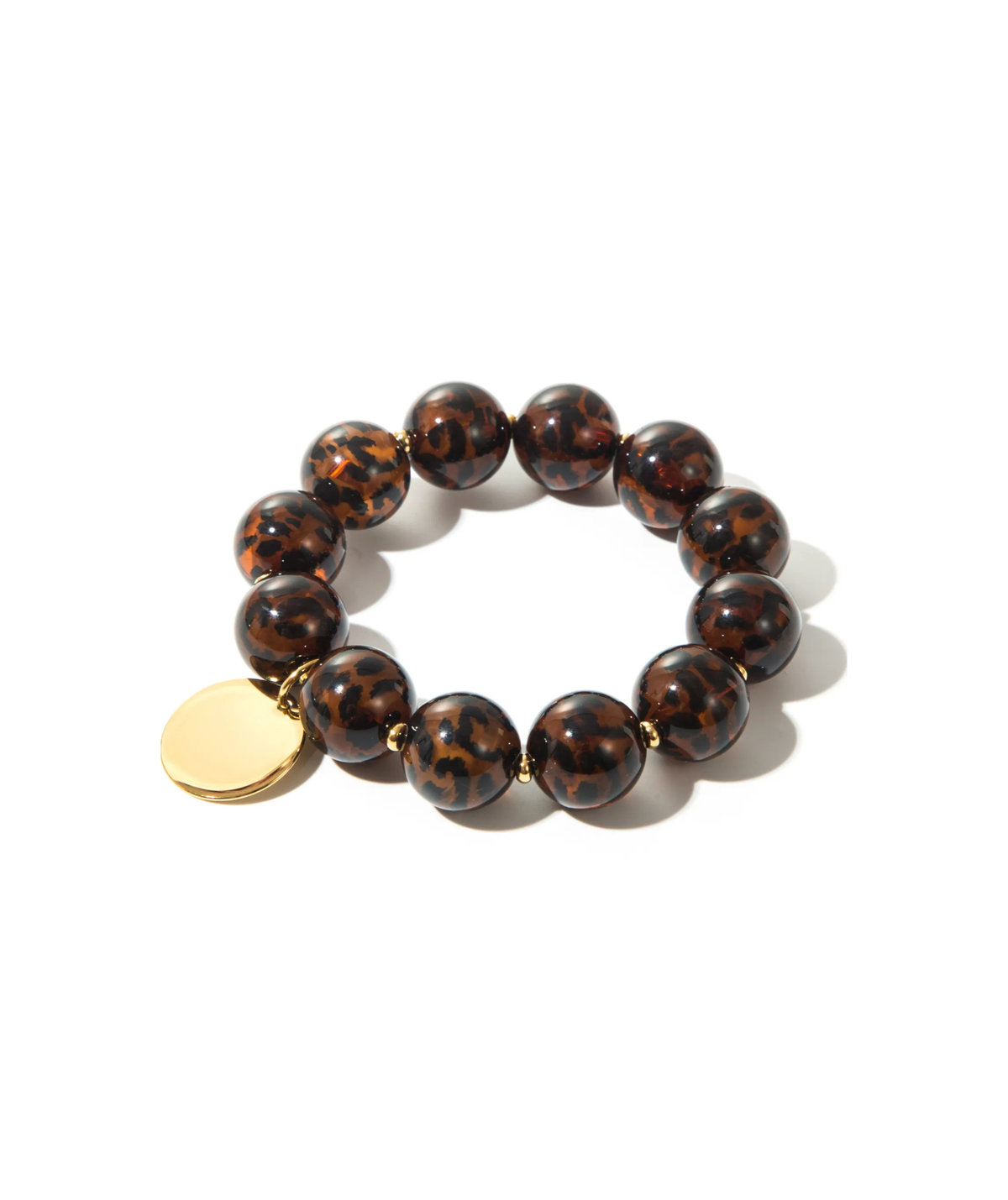Maïline marron - Bracelet grosses perles