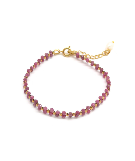 Celya rose - Bracelet tissé