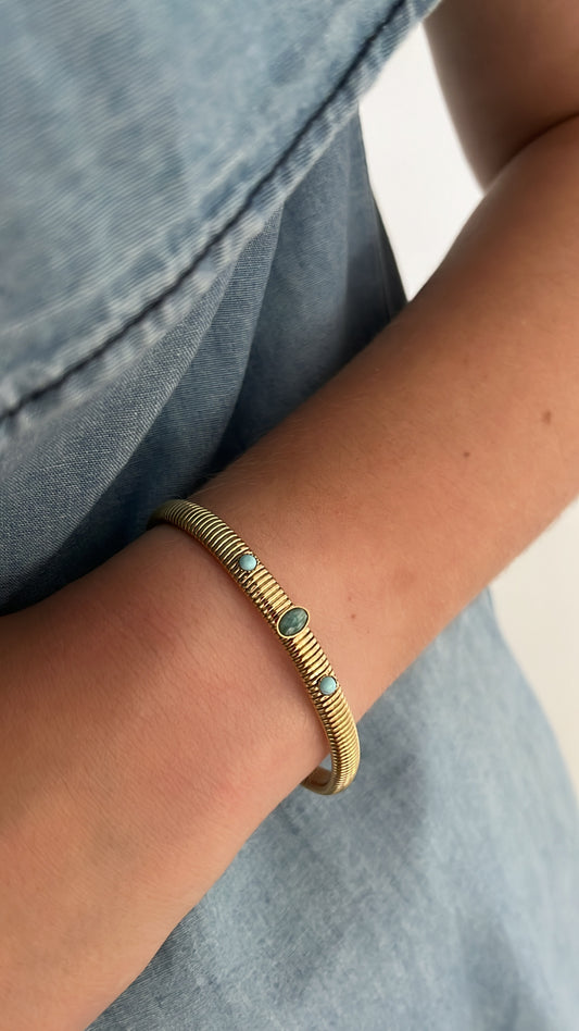 Kera bleu - Bracelet souple