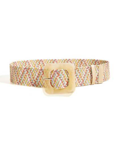 Betty multicolore - Ceinture élastique raphia