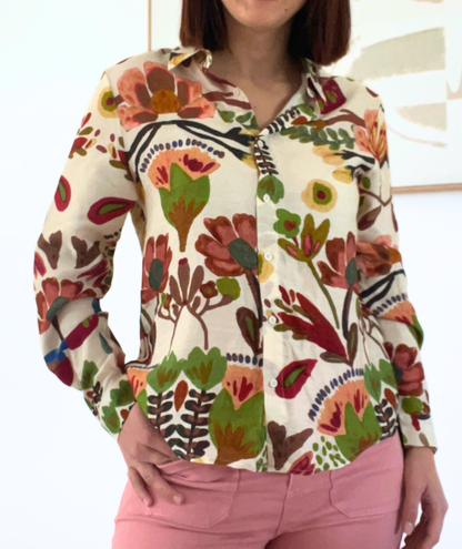 Laura - Chemisier à motifs floraux