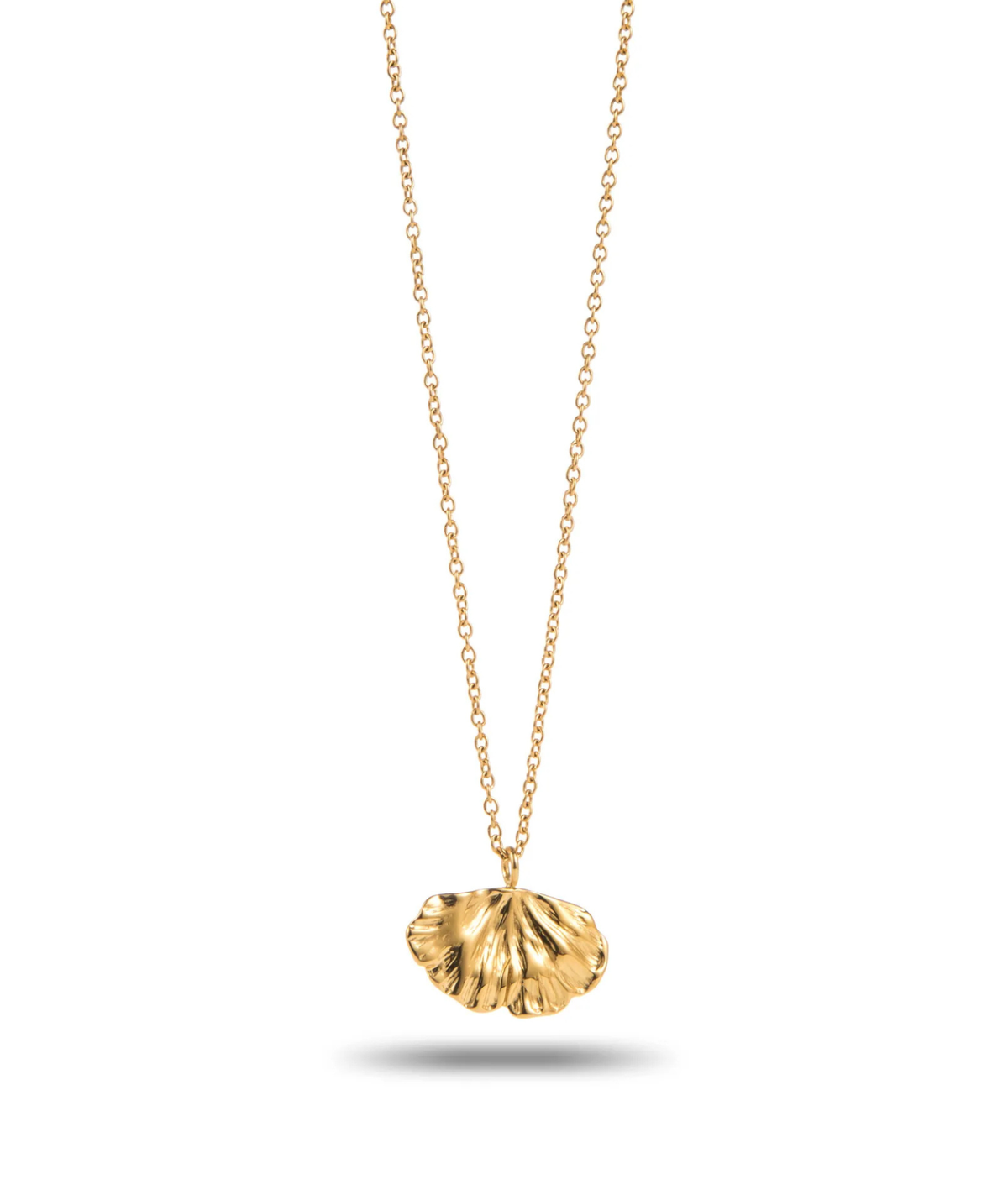 Flora - Collier doré feuille de ginkgo