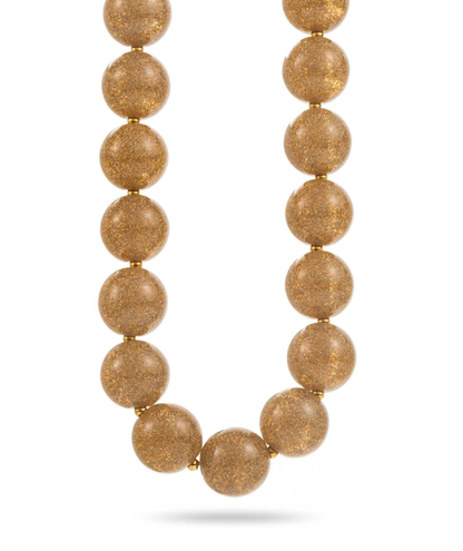 Syrine doré - Collier boules pailletées
