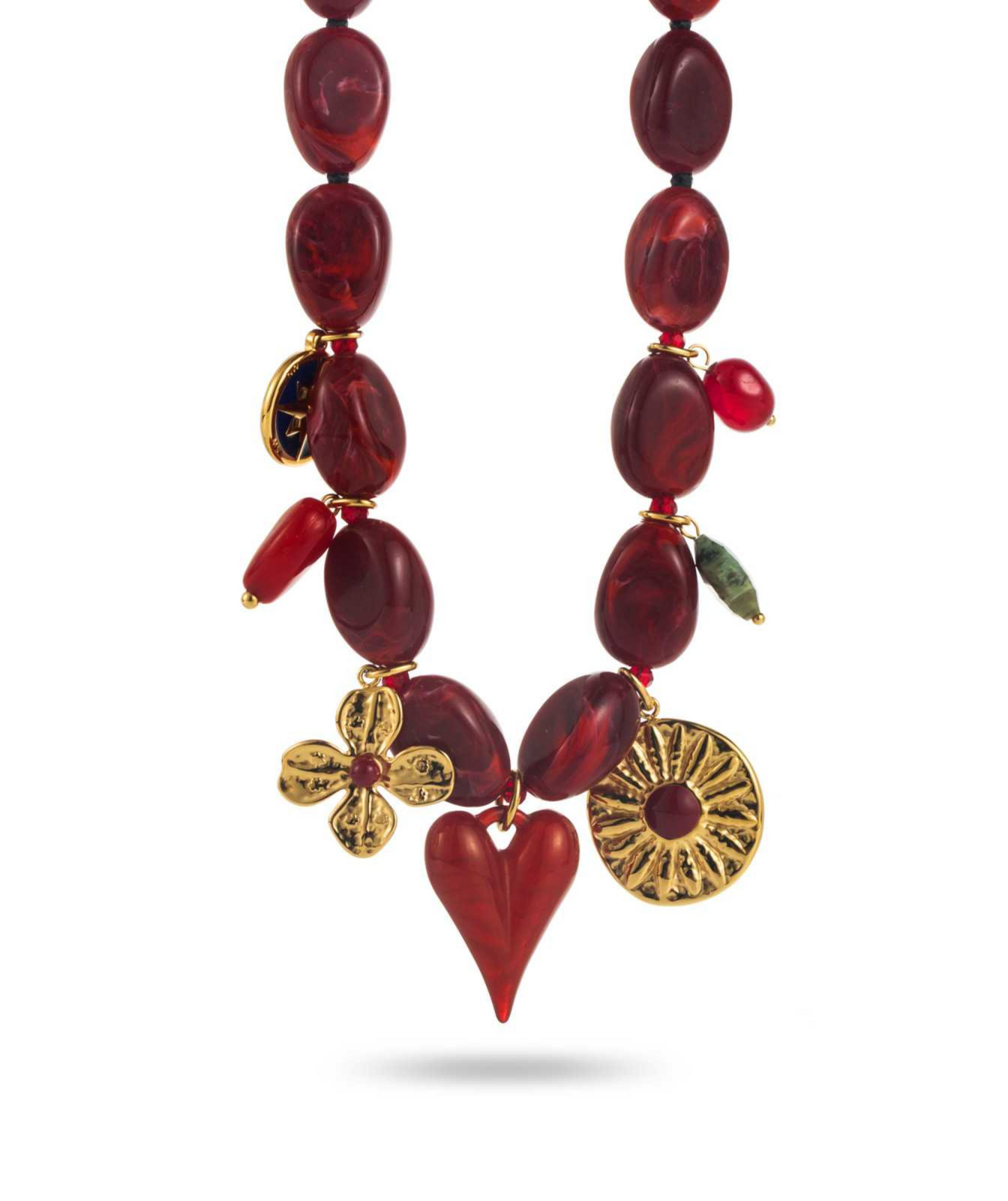 Maeva - Collier résine avec breloques