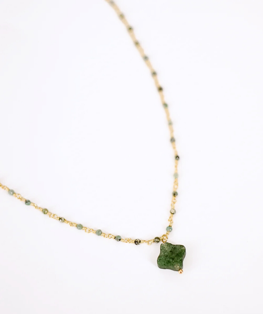 Nathalia vert - Collier trèfle