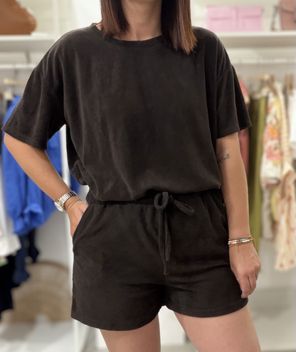 Adèle marron - Short éponge