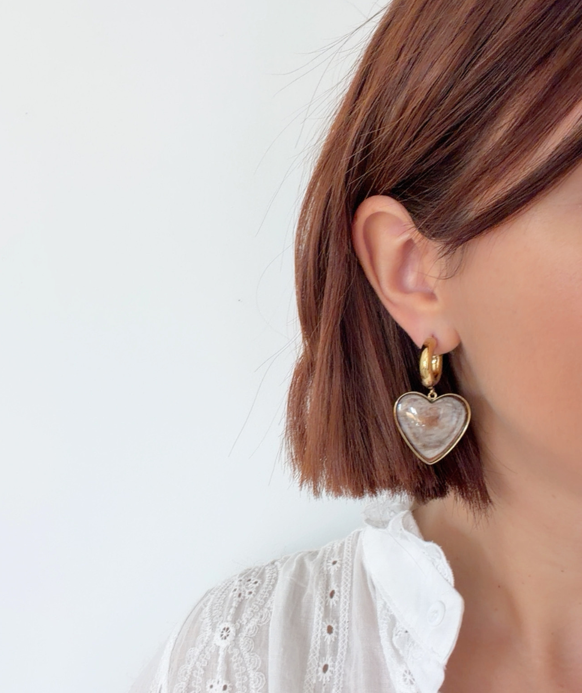 Nélia - Boucles d’oreilles cœur
