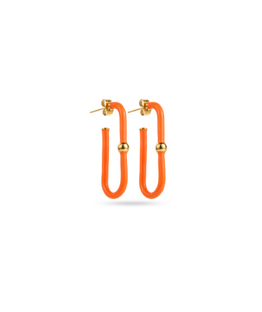 Irinaé oranges - Boucles d'oreilles créoles