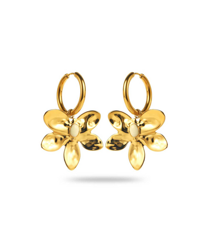 Capucine - Boucles d'oreilles créoles fleurs