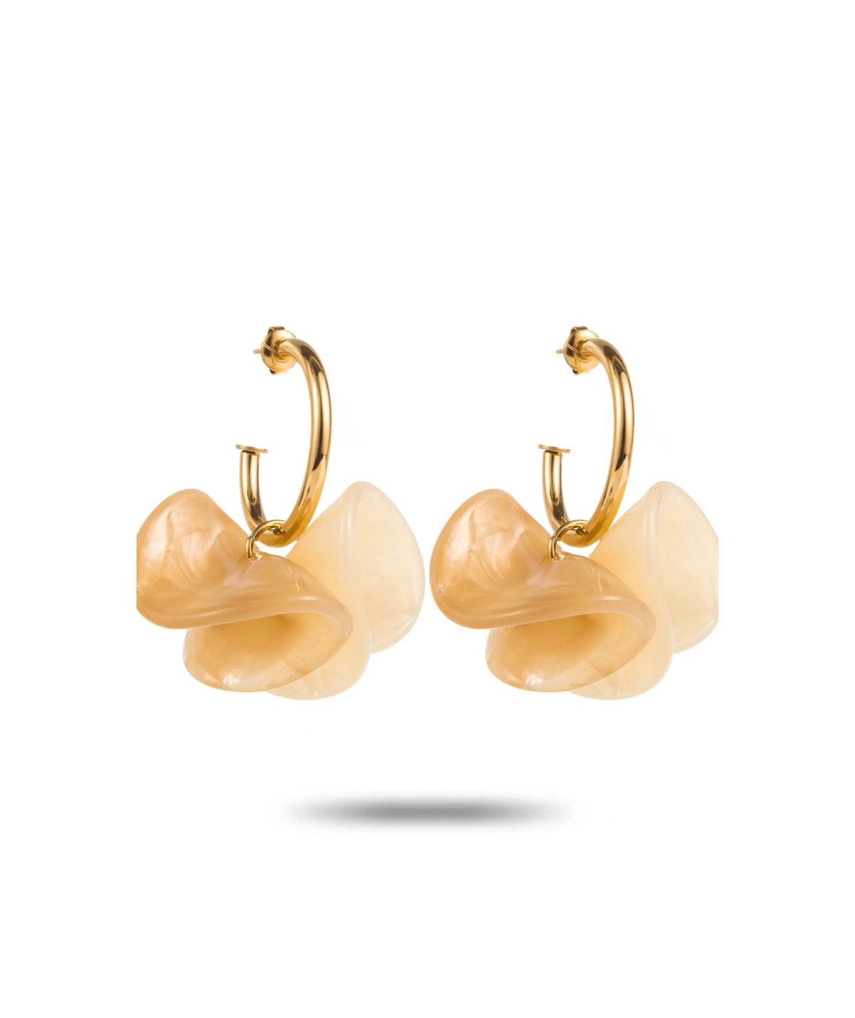 Zélie - Boucles d’oreilles beiges