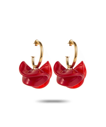 Zélie- Boucles d’oreilles rouges